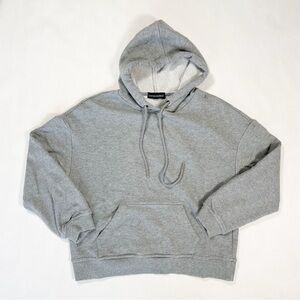 Cynthia Rowley Cropped Grey Hooded Sweatshirt